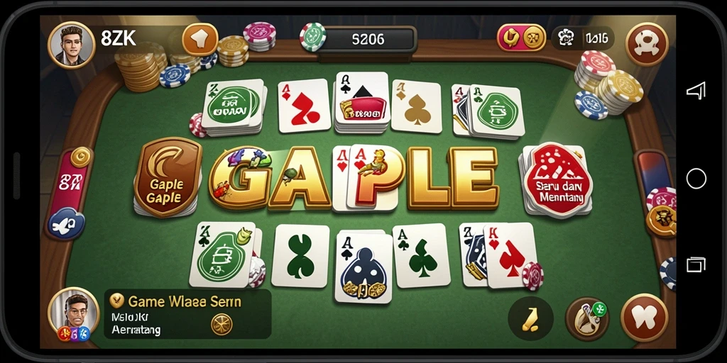 Tampilan gameplay Gaple yang seru di 8ZK