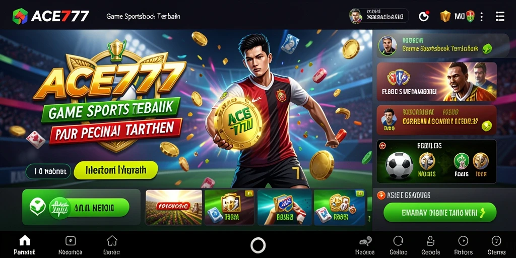 Tampilan menarik dan intuitif dari aplikasi Sportsbook ACE777.