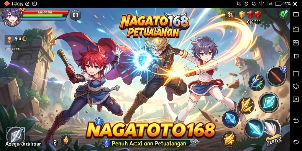 Tampilan gameplay seru dengan karakter Anime ikonik.